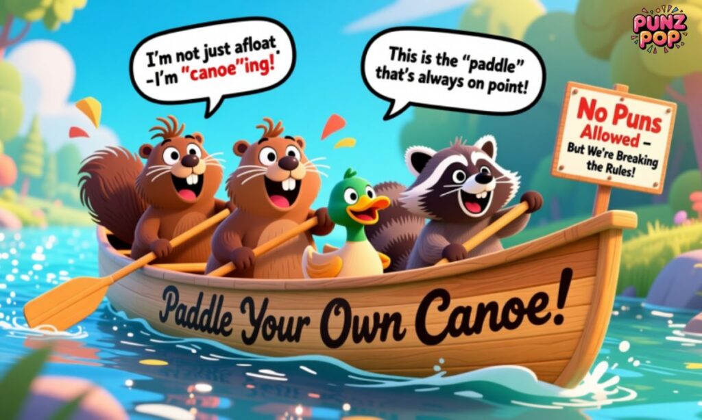 Funny Canoeing Puns Captions