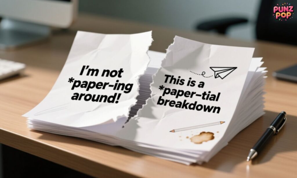 Funny Paper Puns Captions
