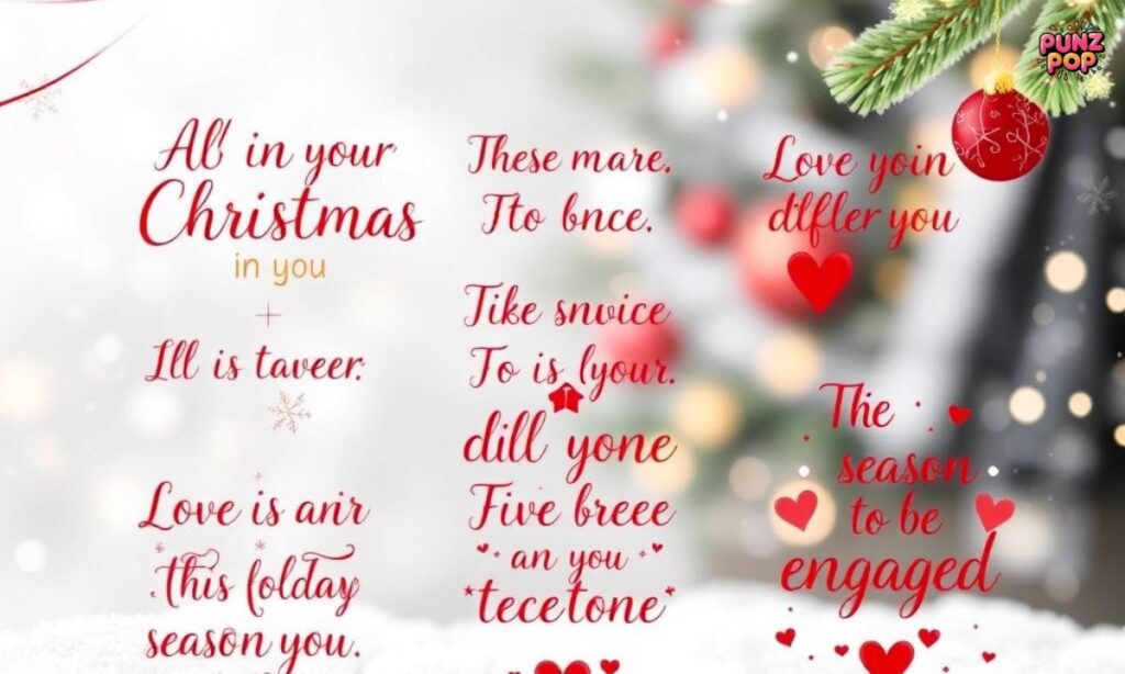 Holiday Engagement Captions