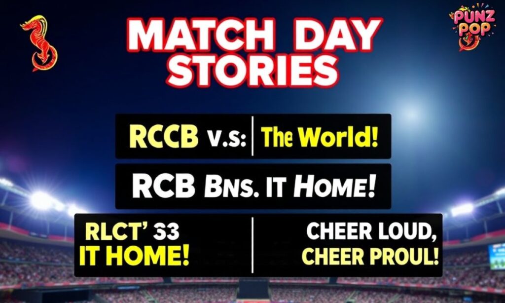 RCB Match-Day Captions for Stories