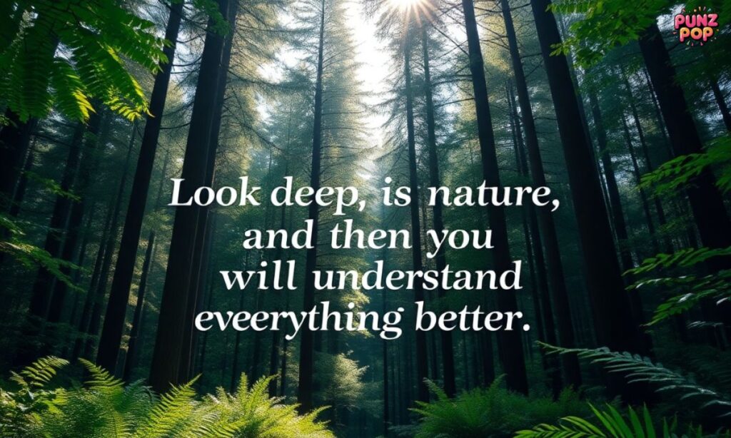 Look deep into nature, and then you will understand everything better.