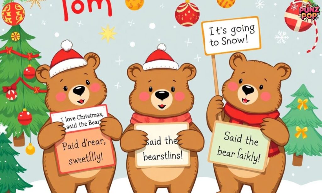 VII. 📢 Christmas Bear Tom Swifties Puns