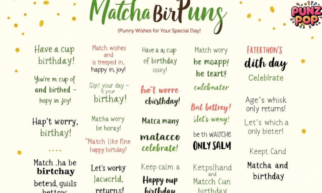 Matcha Puns Birthday