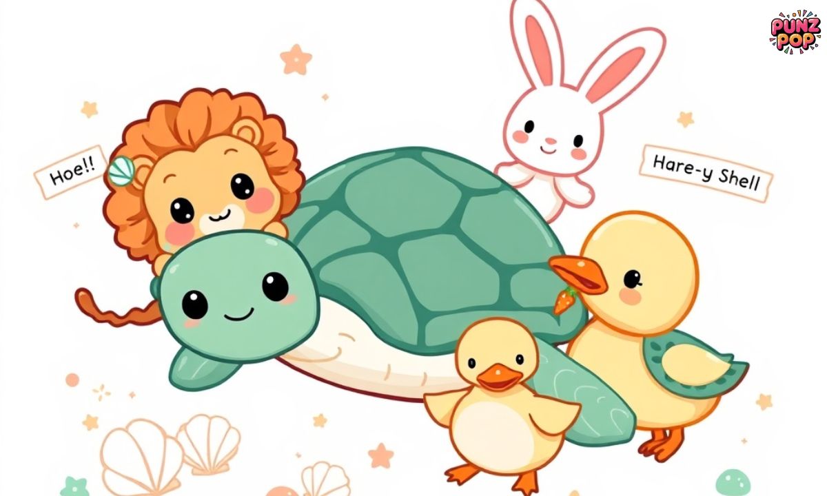 🦁🐰🦆 Animal Crossover Turtle Puns