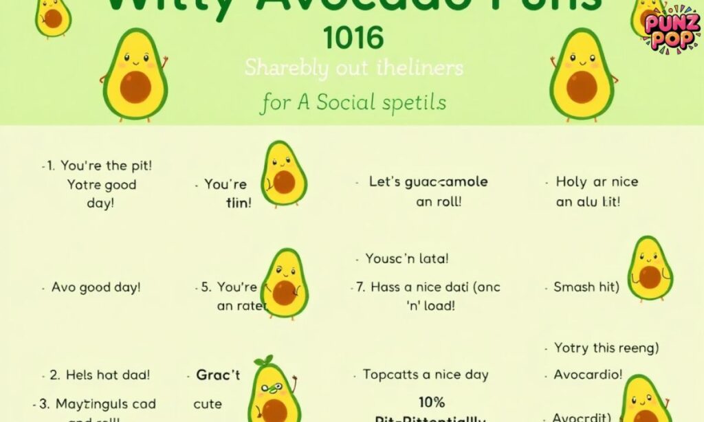 Avocado Puns for Tourists and Travelers