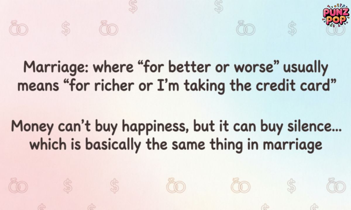 Jokes About Money and Marriage
