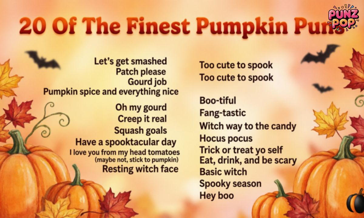 🎃 20 Of The Finest Pumpkin Puns