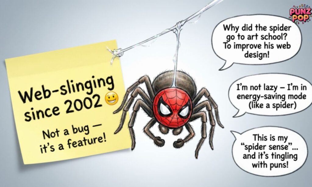 1. Hilarious Spider Puns & Captions 😂