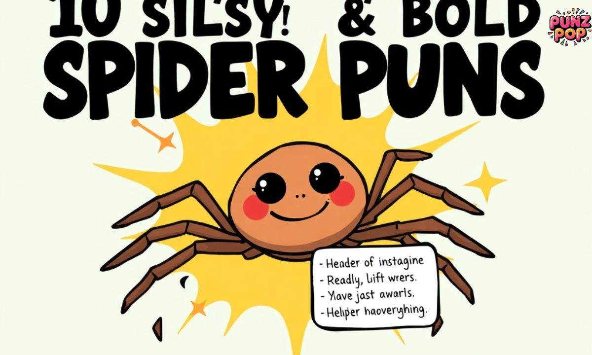 10. Silly, Sassy & Bold Spider Puns