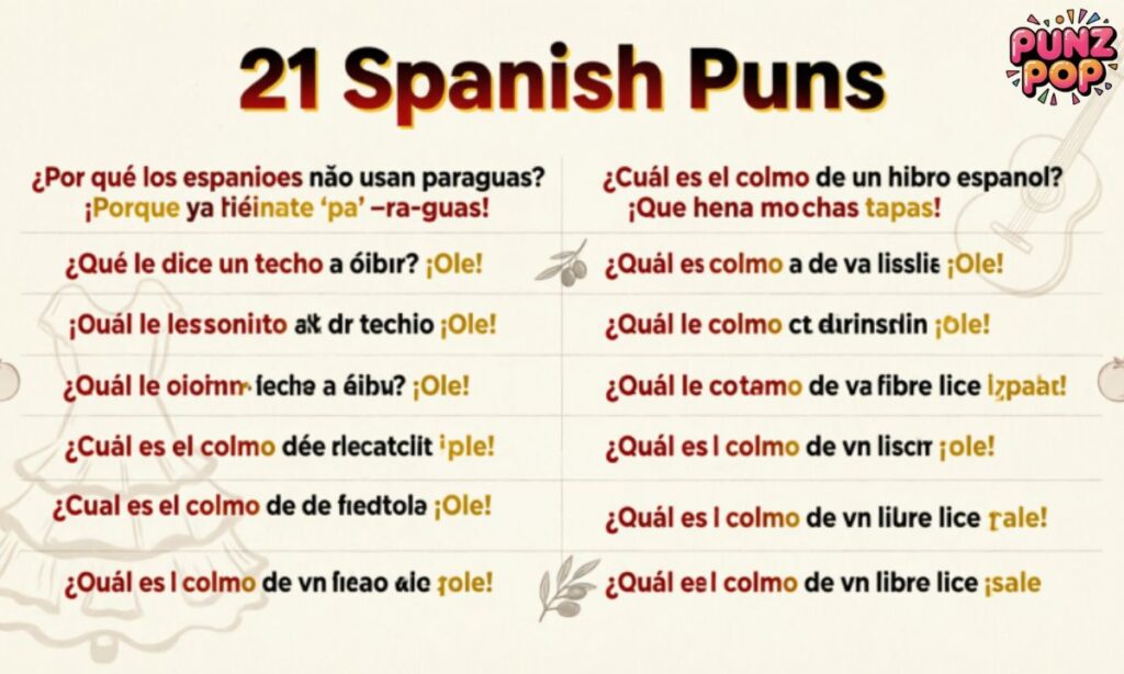 21.Spanish Puns One Liners