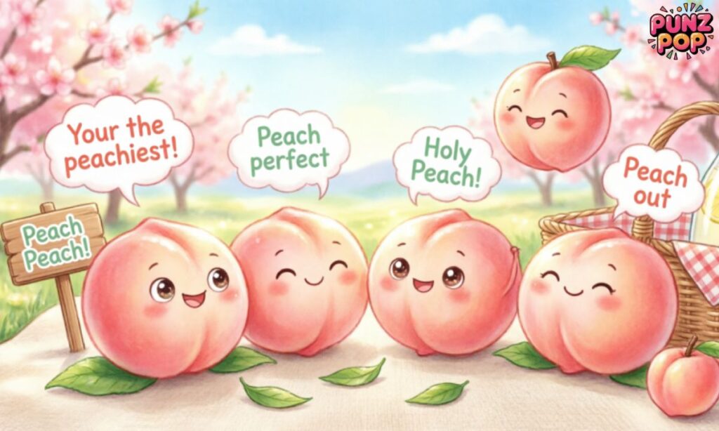Cute peach puns