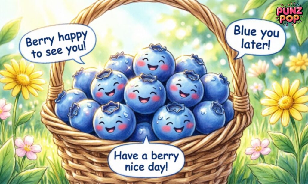 Funny Blueberry Puns Captions