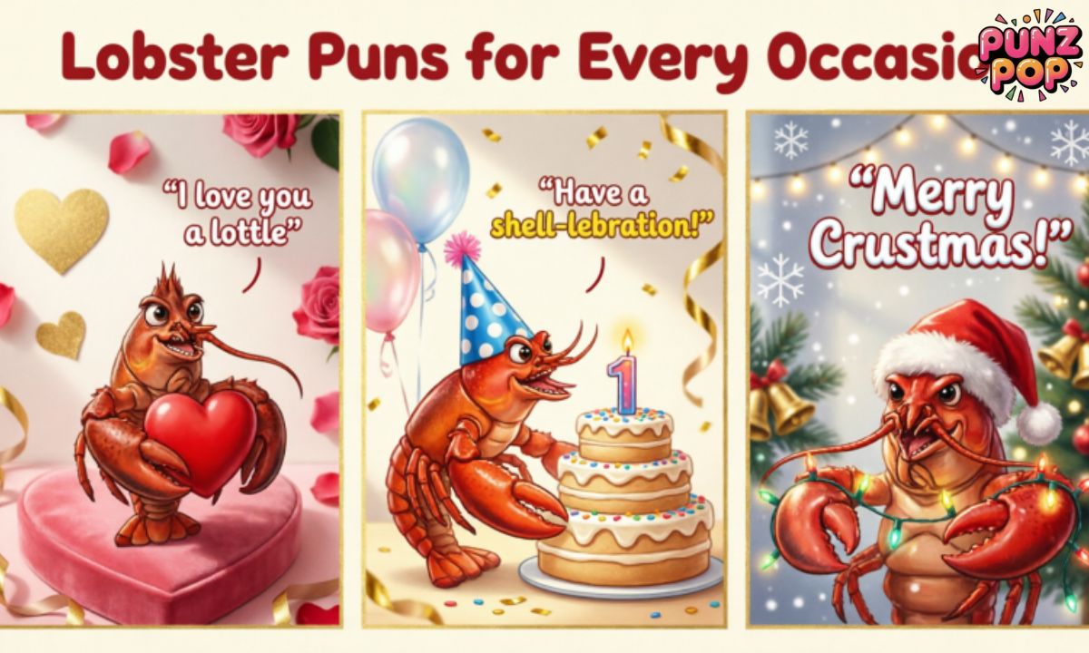 Lobster Puns for Every Occasion(Valentine’s Day, Birthdays & Christmas)