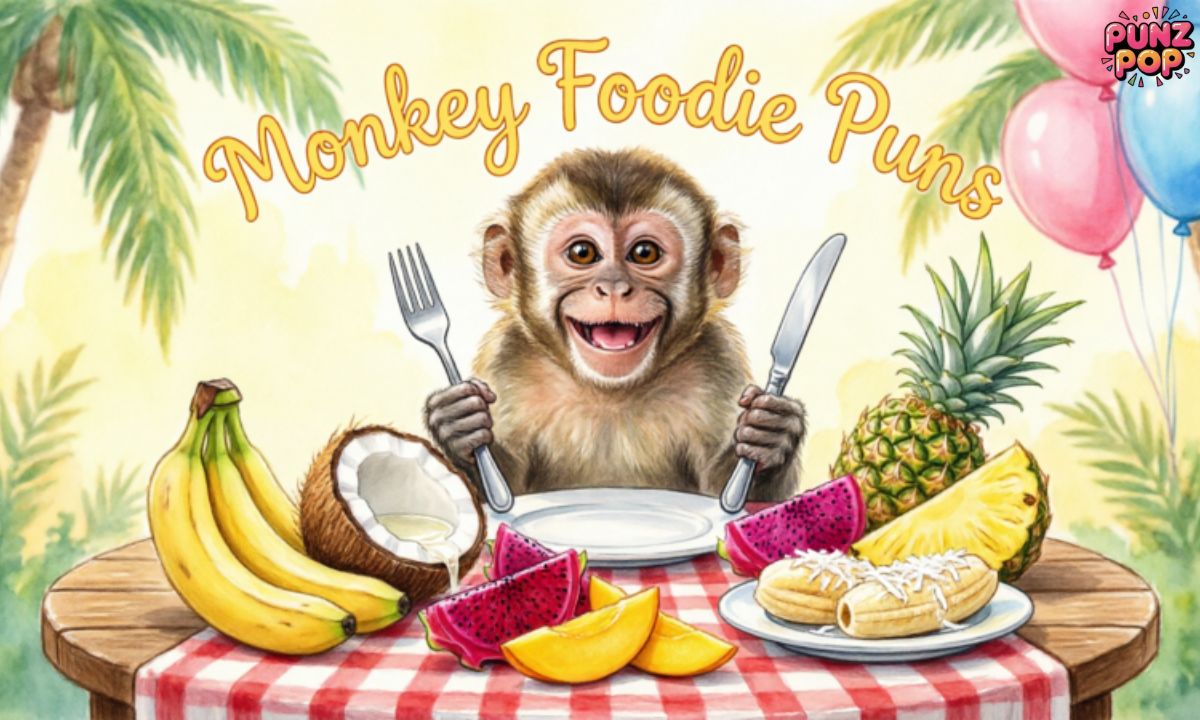 Monkey Foodie Puns 🍽️